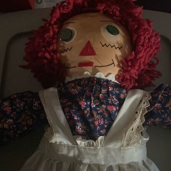 Haunted? Vintage 1970s Knickerbocker Large Raggedy Ann Doll Halloween Decoration - Picture 5 of 5